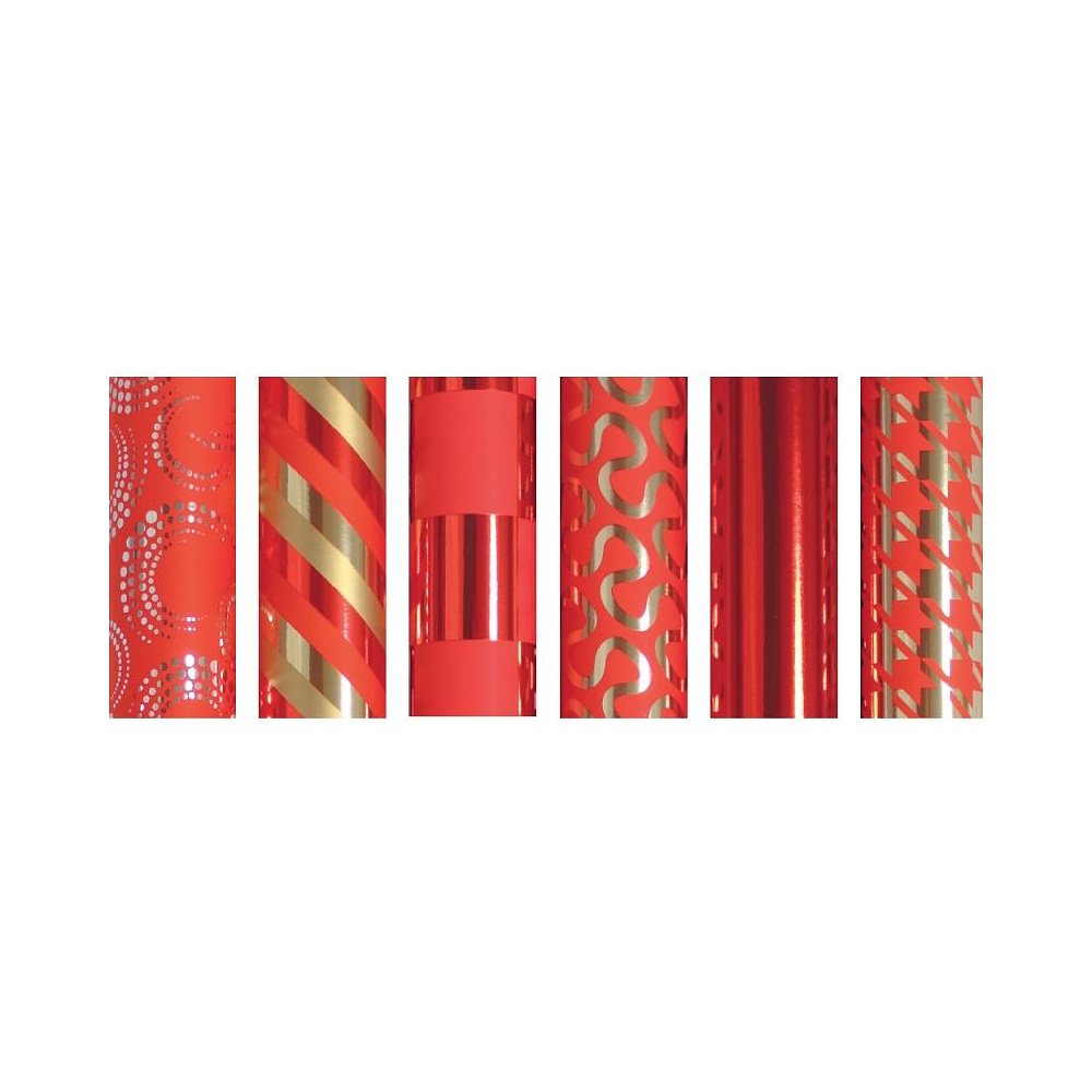 Бумага декоративная в рулоне "Premium. Red", 2x0.7 м, 80 г/м2, ассорти