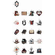 Набор наклеек объемных "Книги: ужасы", А6, 4 листа, 21 шт