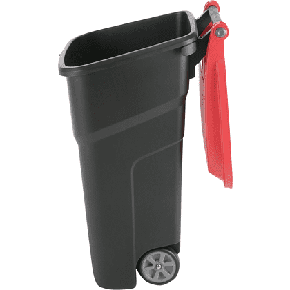 Контейнер пластиковый для мусора VILEDA "Атлас", на колесах, 100л, черный, -50%