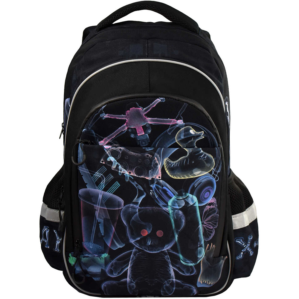 Рюкзак молодежный Феникс+ "Рентген"с уплотненной спинкой, черный