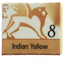 Краски акварельные "Renesans", 08 желтый индийский, кювета