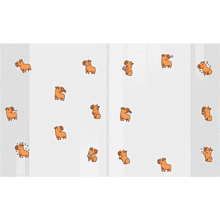 Обложка для тетрадей "CAPYBARAS", А5, 21х35 см., 10 штук, 110 мкм., прозрачный