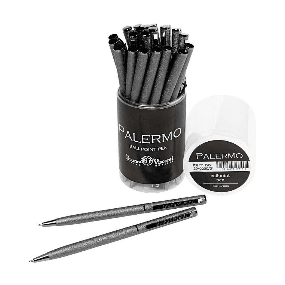 Ручка шариковая автоматическая "Palermo", 0,7 мм, вороненая сталь, стерж. синий - 3