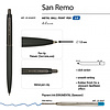 Ручка шариковая автоматическая "San Remo", 1.0 мм, черный, серебристый, стерж. синий - 3