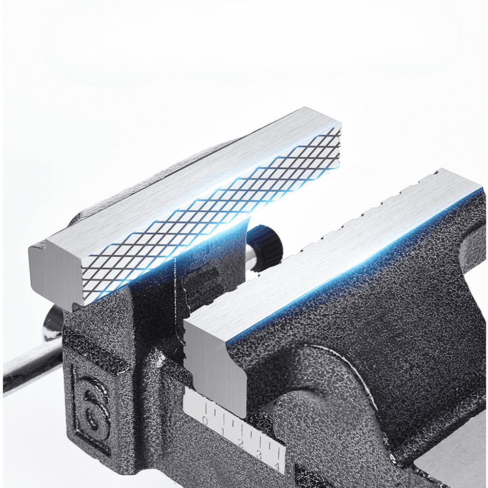 Тиски стальные Deli YS EDL2904Z, поворотные, с наковальней, 6"-150 мм - 5