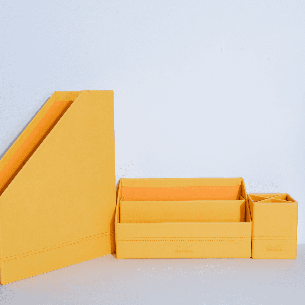 Подставка для писем "Rhodiarama", 250x100x140 мм, бледно-желтый - 3