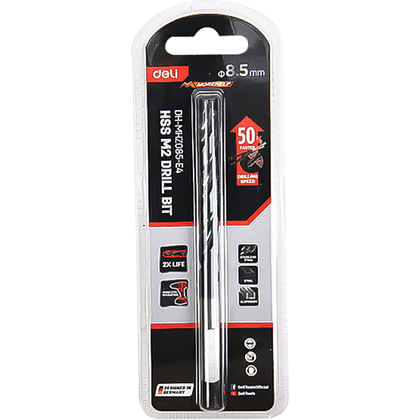 Сверло по металлу Deli RS EDH-MHZ085-E4, 8.5 мм, DIN 338, HSS-TiN - 3 Сверло по металлу Deli RS EDH-MHZ085-E4, 8.5 мм, DIN 338, HSS-TiN - 3