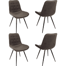 Стул Бюрократ "CH-K2_4", ткань, коричневый, металл, комплект 4 штуки