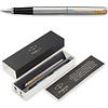 Ручка перьевая "Parker Jotter Stainless Steel CT", М, серебристый, золотистый, патрон синий, -30% - 3