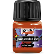 Краски для стекла и керамики "Pentart Glass&Porcelain", 30 мл, оранжевый