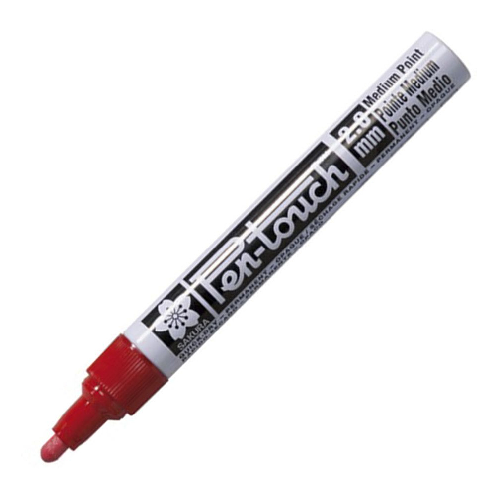 Маркер перманентный "Pen-Touch", M, красный