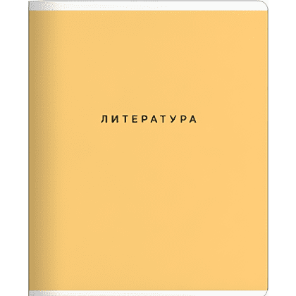Тетрадь предметная "Block литература", А5, 48 листов, линейка, скоба сбоку, персиковый