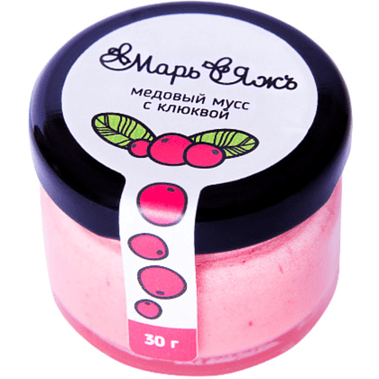 Медовый мусс "МарьЯжъ" с клюквой, 30 гр 