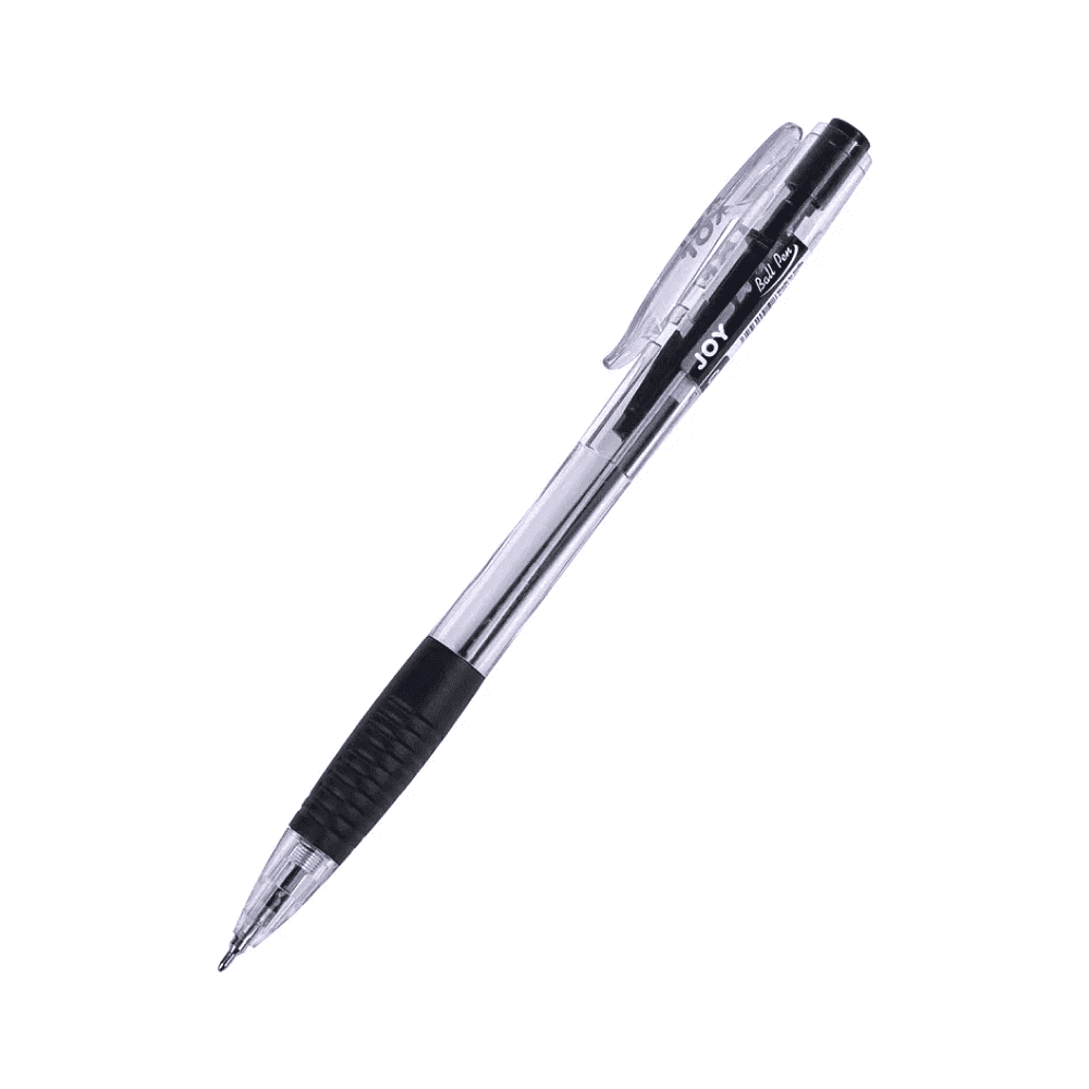 Ручка шариковая автоматическая Cello "Joy", 0.7 мм, прозрачный, стерж. черный