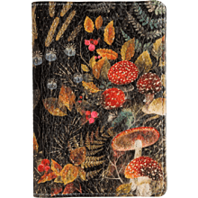 Обложка для паспорта "Flora. Forest Fairy Tale", кожзам., черный