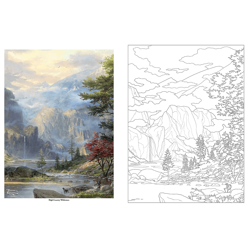 Раскраска на английском языке "Thomas Kinkade Studios. Inspired Destinations. A Coloring Book for Travelers" - 5