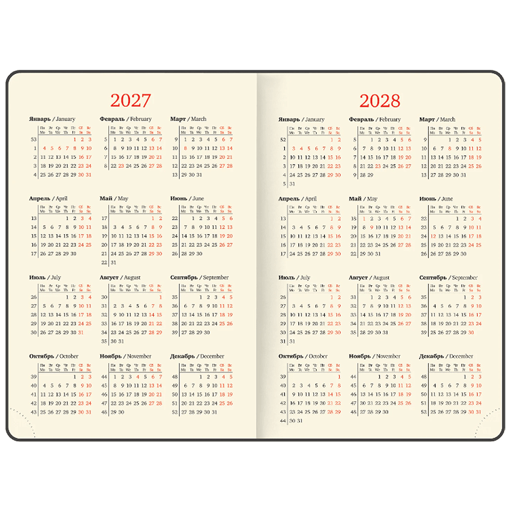 Ежедневник датированный "Note" на 2027 год, А5, 344 страницы, линейка, синий - 5