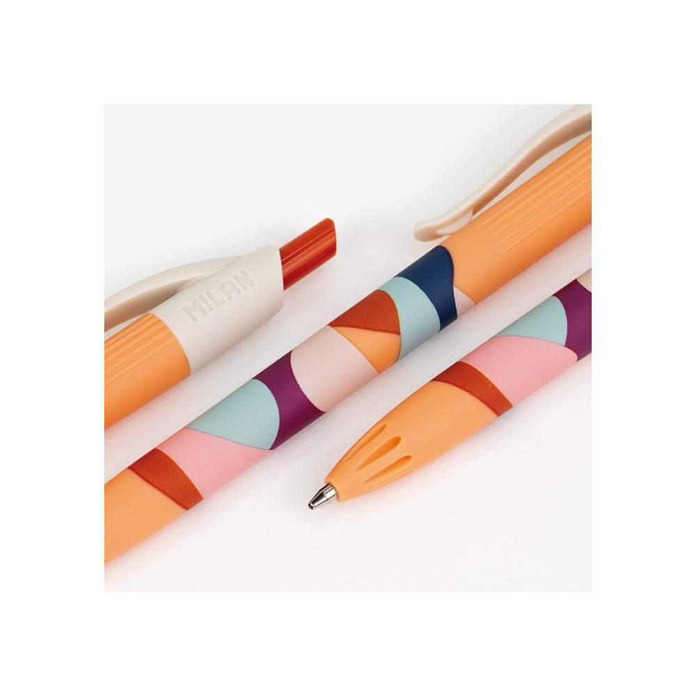 Ручка Milan "Fun", шариковая, автоматическая, 1 мм, разноцветный, стерж. синий - 4
