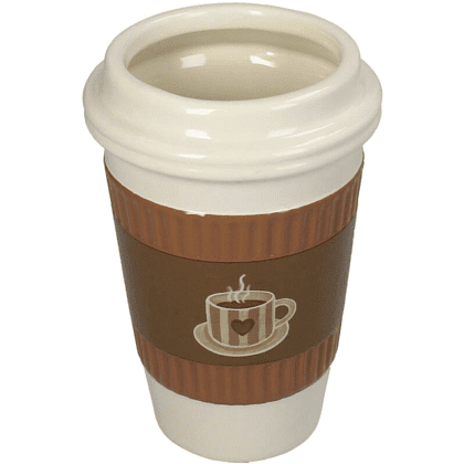 Кашпо "Coffee Cup", керамика, коричневый