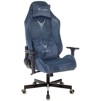 Кресло игровое Бюрократ "VIKING KNIGHT N1 Fabric", ткань, металл, синий