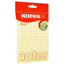 Бумага для заметок "Kores", 100x150 мм, 100 листов, желтый