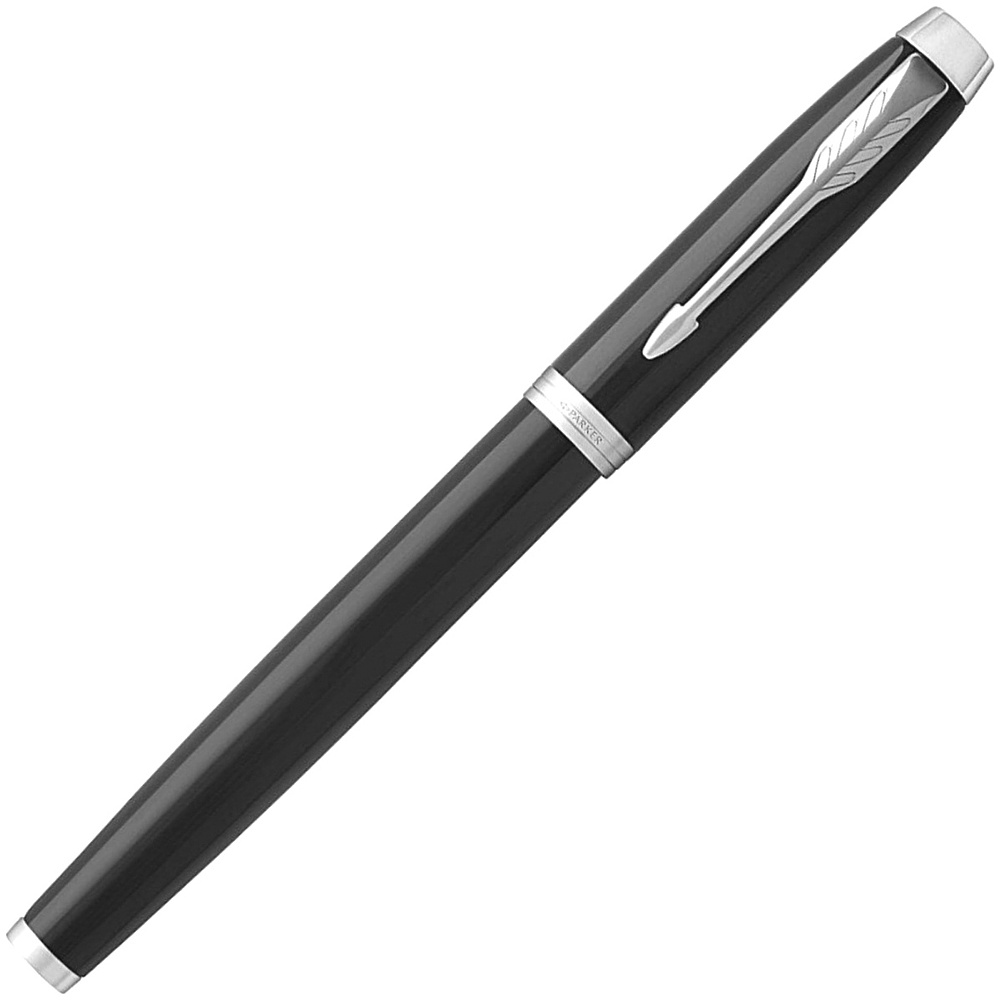 Ручка-роллер "IM Black Lacquer CT", 0.5 мм, черный, серебристый, стерж. черный - 2