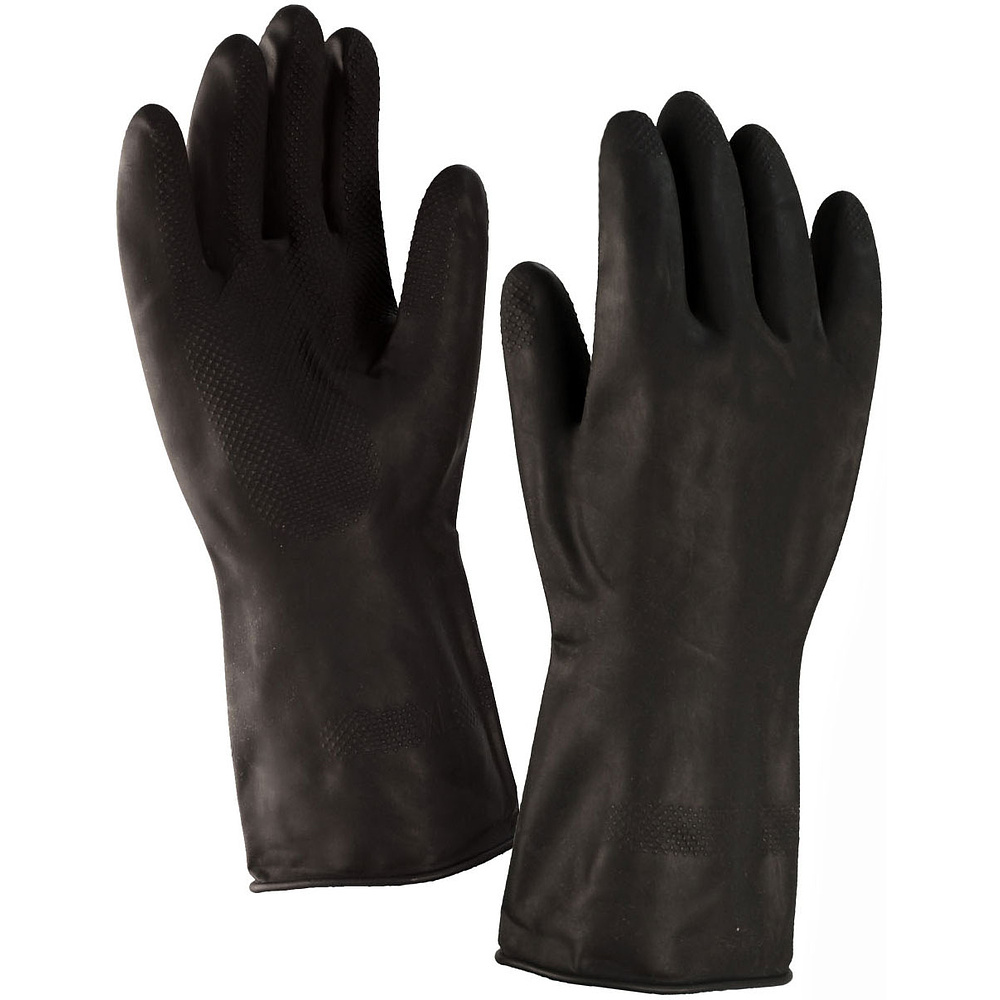 Перчатки кислотощелочестойкие, тип 1, К80 Щ40, р-р 2, черный