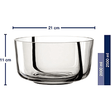 Чаша стеклянная "Alveo", 21 см, прозрачный коричневый