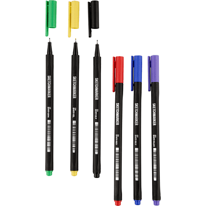 Ручка капиллярная "Sketchmarker Artist fine pen Main", 6 шт - 4