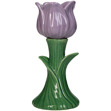 Ваза «Tulip», фаянс, лиловый, зеленый