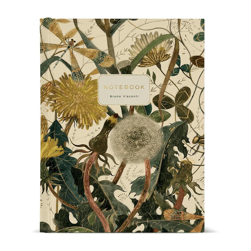 Тетрадь "Flora. Summer Greens", A5, 80 листов, клетка, на кольцах, бежевый, зеленый