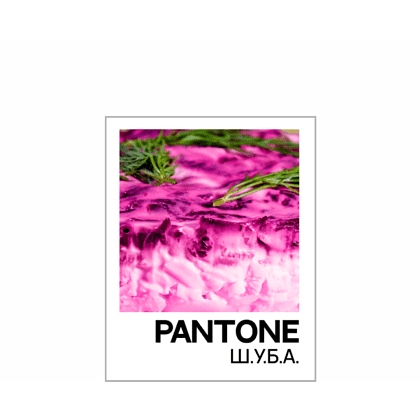 Кружка керамическая "Pantone. Cельдь под шубой", 320 мл, белый, черный - 2