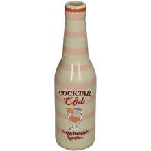 Ваза керамическая "Coctail bottle", 6.5х6.5х24 см, разноцветная