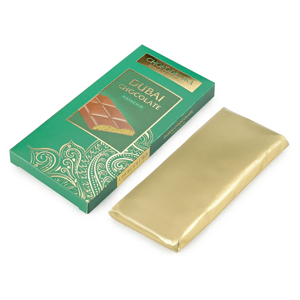 Шоколад молочный "Dubai Pistachio" с начинкой из фисташки, 50 гр - 4