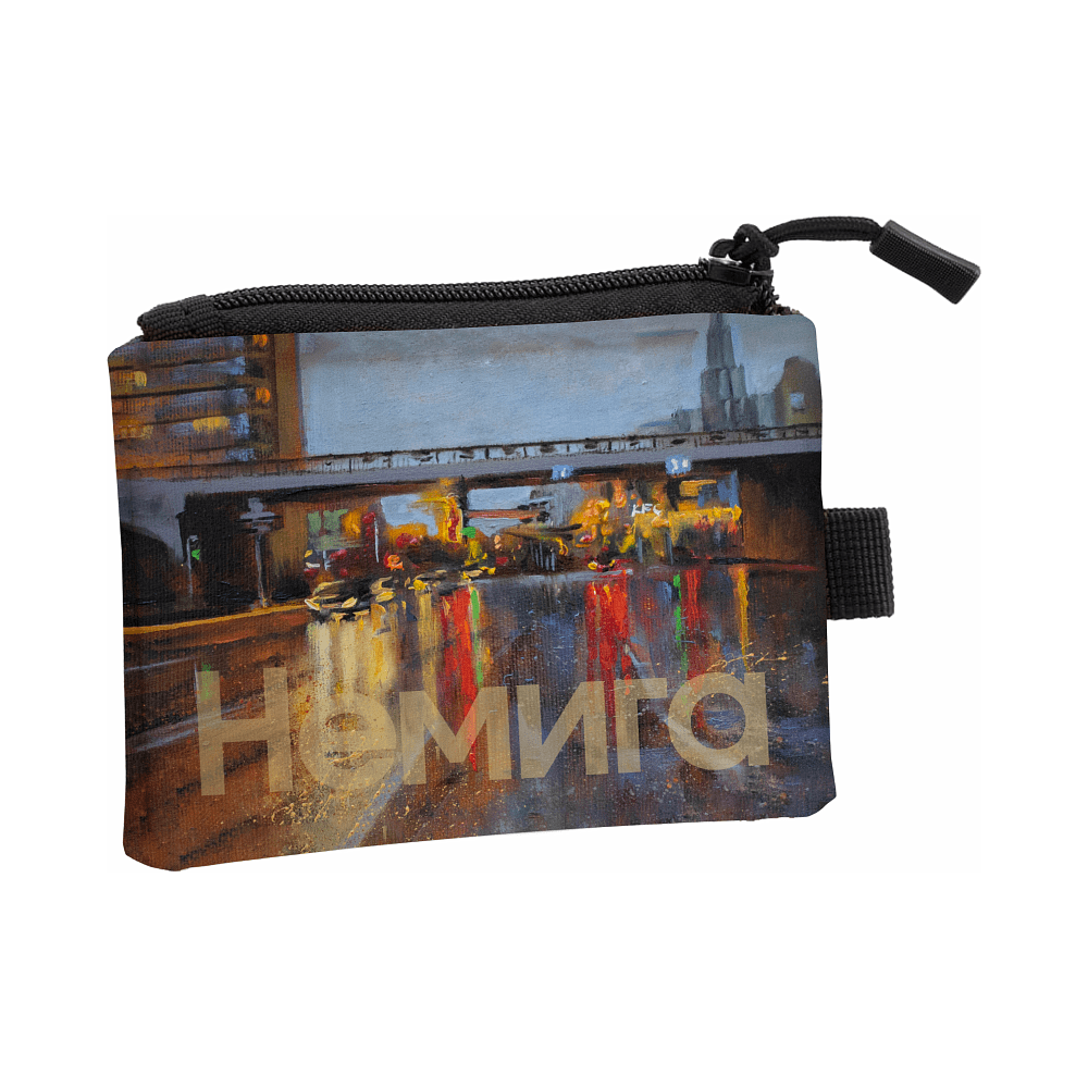 Кошелек "Дождливый вечер”, Ольга Шкарубо, текстиль, разноцветный - 2