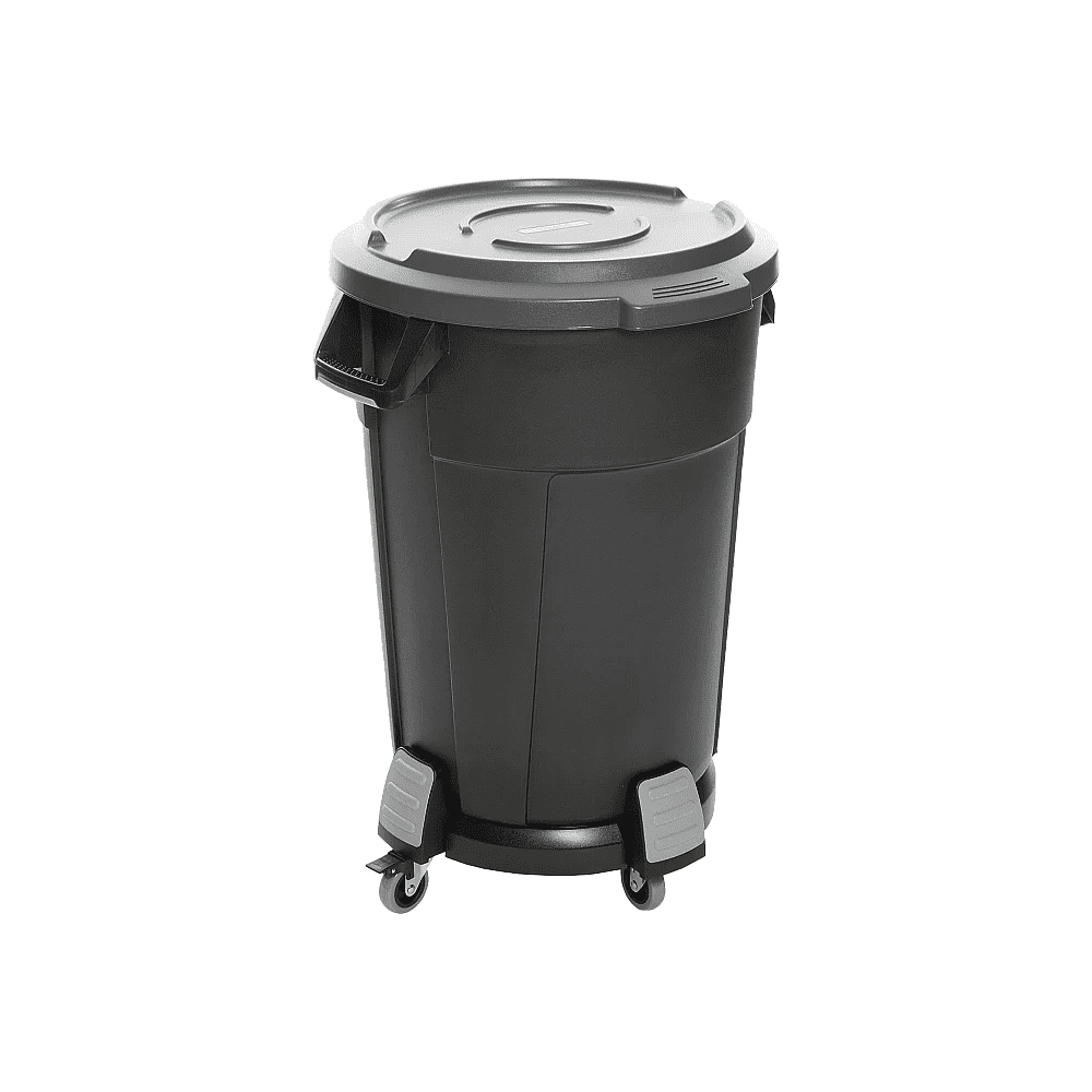 Контейнер пластиковый для мусора VILEDA "Титан", 120л, черный, -50%