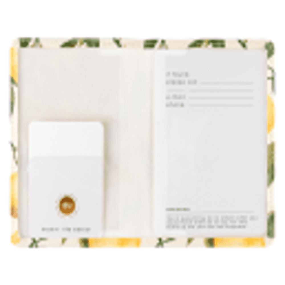 Обложка для паспорта "Flora. Paradise. Lemons", кожзам, белый, желтый - 3