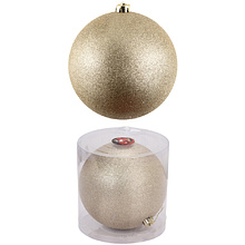 Шар елочный "Блеск", 20 см, пластик, золото