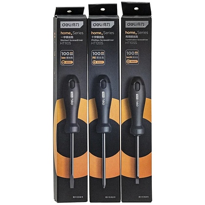 Отвертка Deli HS EHT1055, PH2х180 мм, Soft Touch, черный - 11