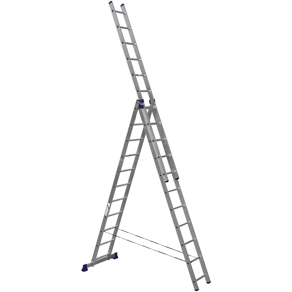 Лестница Алюмет H3 5311, алюминиевая, трехсекционная