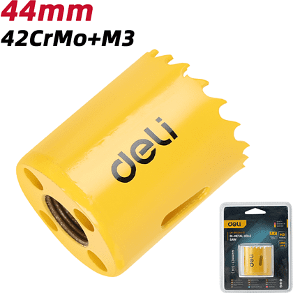 Коронка биметаллическая Deli YS EDH-SKK044-E1, 44 х 38 мм, М14 - 2 Коронка биметаллическая Deli YS EDH-SKK044-E1, 44 х 38 мм, М14 - 2