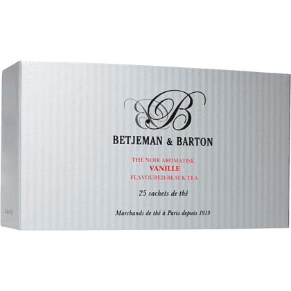 Чай "Betjeman Barton", 25 пакетиков х2 г, черный, Vanilla