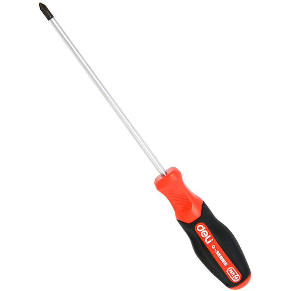 Отвертка Deli RS EDL3454, PH0х100 мм., черный, красный