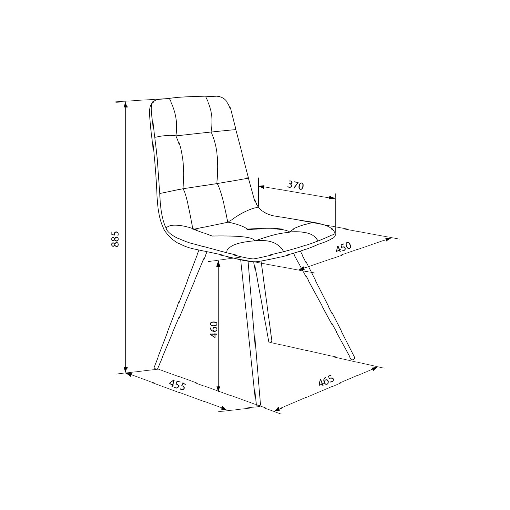 Стул Бюрократ "CH-K1_4", ткань, бежевый, металл, комплект 4 штуки - 11
