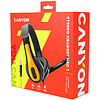 Наушники с микрофоном Canyon "CNS-CHSC1BY", черный, желтый - 6