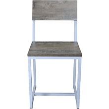 Стул ALLERD RION, металл, ЛДСП, белый муар, Австралийское дерево