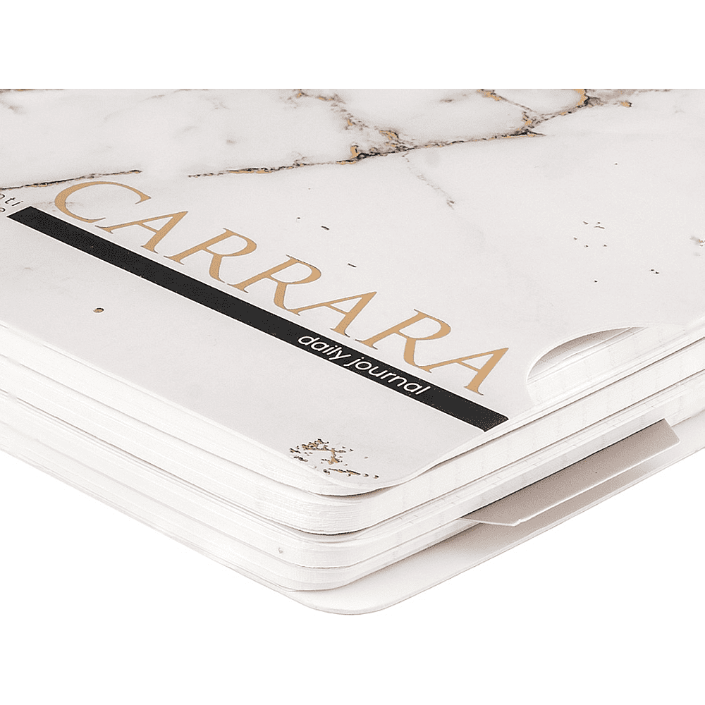 Книга записная "Carrarra", A5, 200 листов, клетка, линейка, точка, белый - 3