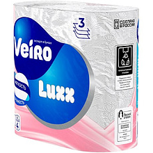 Бумага туалетная Veiro Luxx, 4 рулона, 3 слоя, белый