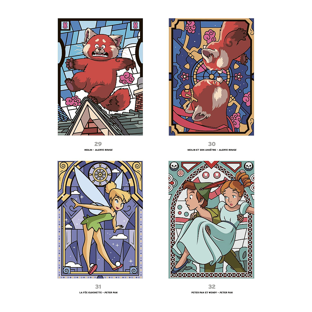 Раскраска по номерам на французском языке "Coloriages mystères Disney - Vitraux Tome 2" - 4