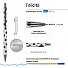 Ручка шариковая автоматическая "Felicita Black&White. Горошек", 0.7 мм, белый, черный, стерж. синий - 4